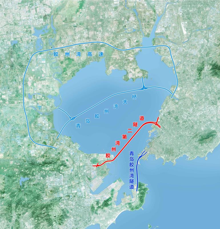 世界规模最大长度最长胶州湾第二隧道工程在青岛开工