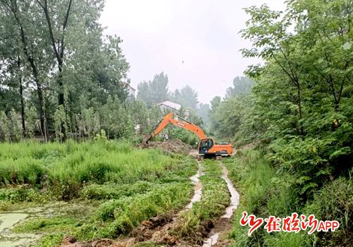 郯城县胜利镇全面清淤疏堵筑牢汛期安全防护堤