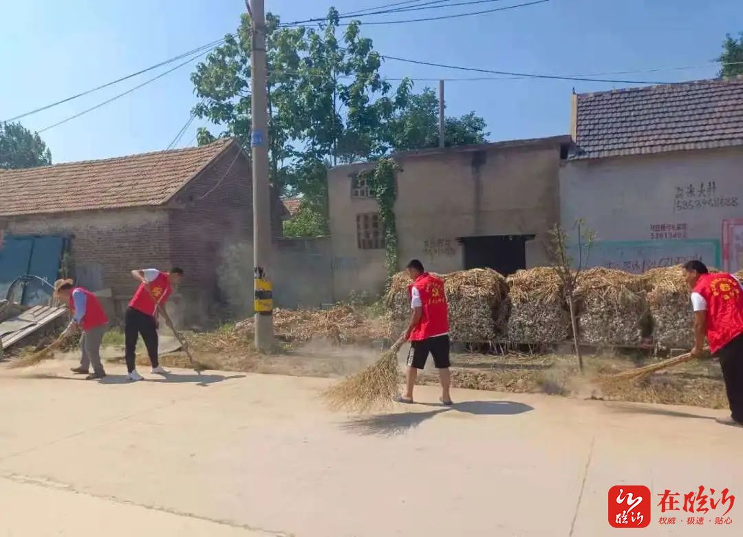 兰陵县磨山镇新时代文明实践志愿者为村庄美颜